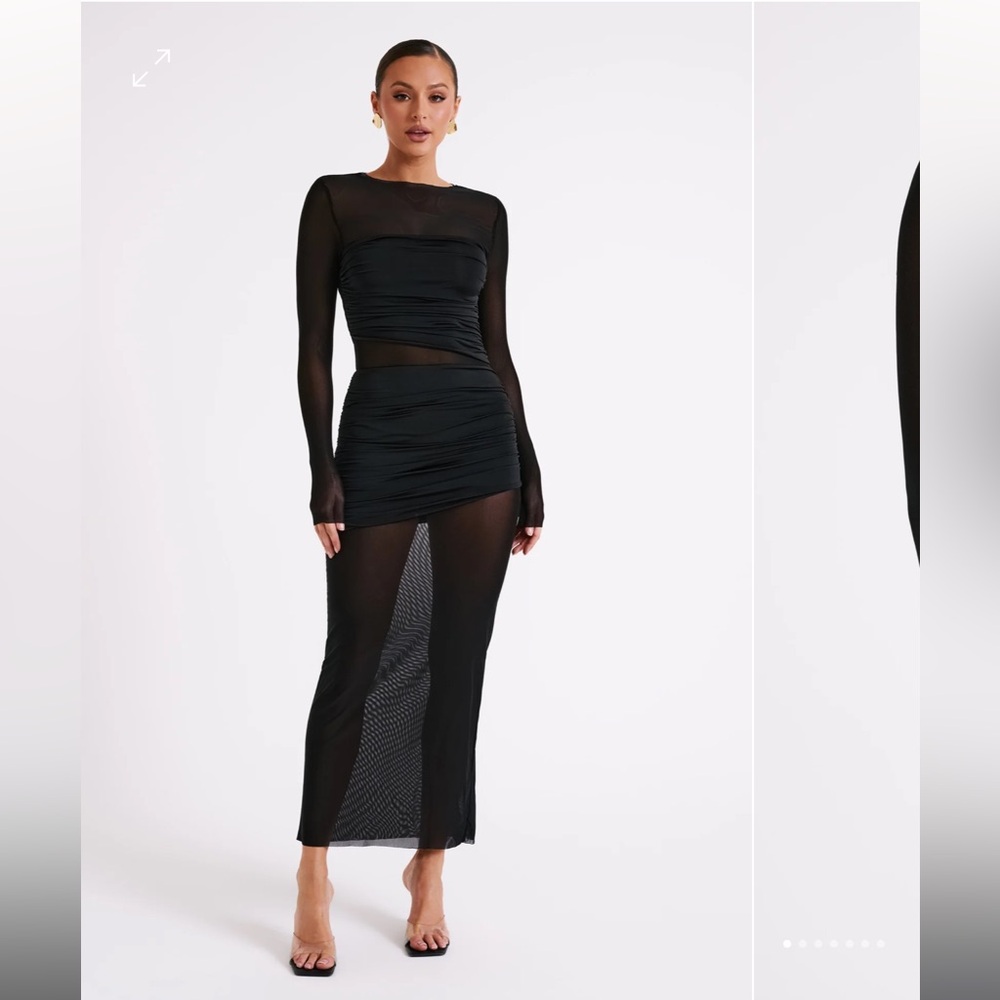 Meshki Kate Mesh & Nylon Maxi Dress